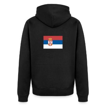 serbia - Veste à capuche bio Premium Unisexe - noir - Dos - Nico (187cm)