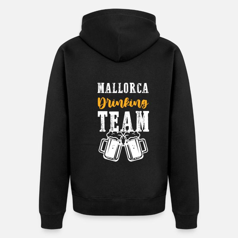 Mallorca Drinking Team - Unisex Premium Bio Zip Hoodie - Schwarz