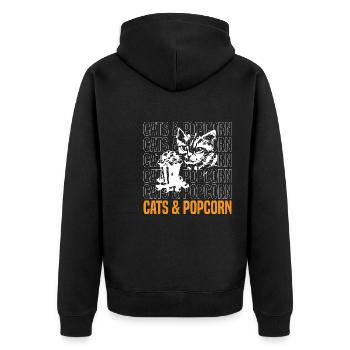 Cats and Popcorn Movies Mignon Kitty et Popcorn - Veste à capuche bio Premium Unisexe - noir - Dos - Nico (187cm)