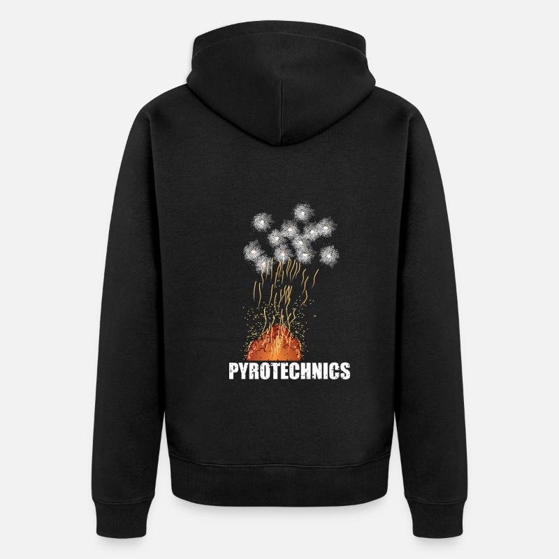 Pyrotechnics - Unisex Premium Bio Zip Hoodie - Schwarz