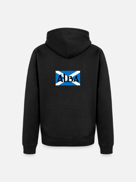 Alba - Scotland - Unisex Premium Bio Zip Hoodie - Schwarz