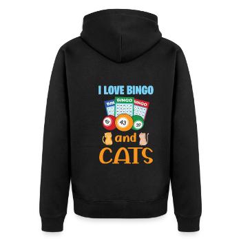 Jeu de cartes de bingo Grand-mère Joueur de bingo Cartes de bingo - Veste à capuche bio Premium Unisexe - noir - Dos - Nico (187cm)