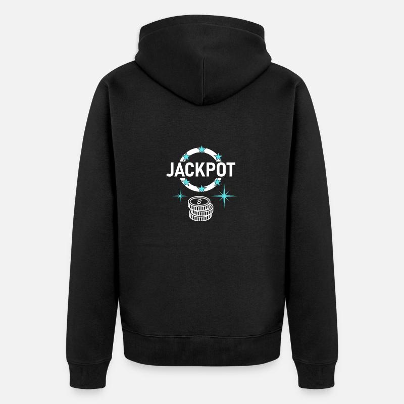 Conception du jackpot avec des pièces de monnaie - Veste à capuche bio Premium Unisexe - noir