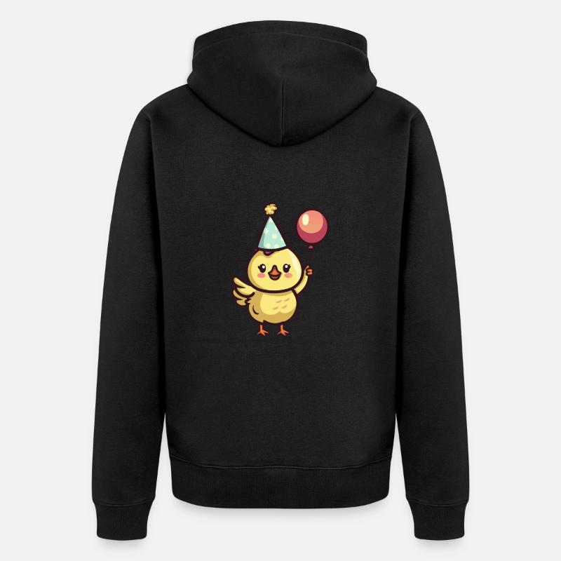 Poulet Anniversaire Bébé - Veste à capuche bio Premium Unisexe - noir