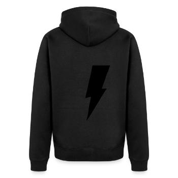 Téléchargé - Veste à capuche bio Premium Unisexe - noir - Dos - Nico (187cm)