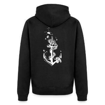 ancre Asgard - Veste à capuche bio Premium Unisexe - noir - Dos - Nico (187cm)