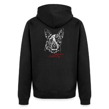 Chien de berger australien chien chien wilsigns chien de berger - Veste à capuche bio Premium Unisexe - noir - Dos - Nico (187cm)