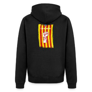 catalunya - Veste à capuche bio Premium Unisexe - noir - Dos - Nico (187cm)