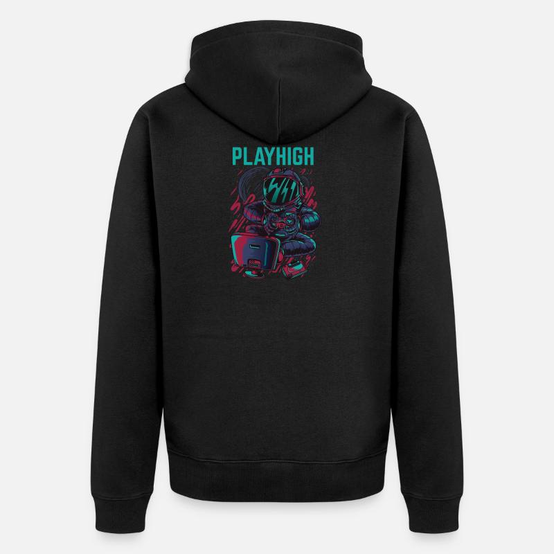 Playhigh Astronaute - Veste à capuche bio Premium Unisexe - noir