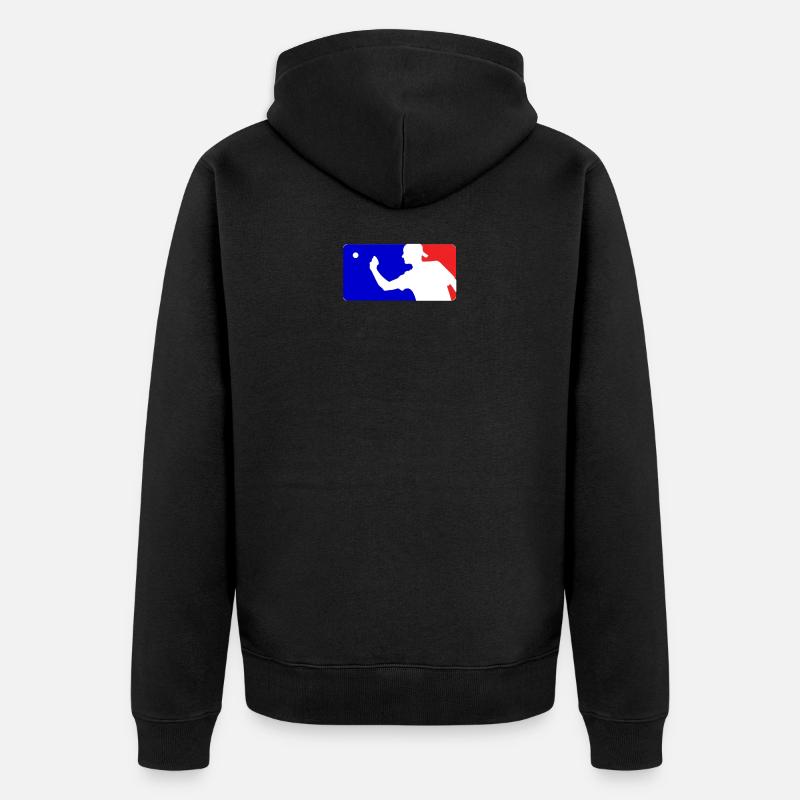 Logo de Beerpong - Veste à capuche bio Premium Unisexe - noir
