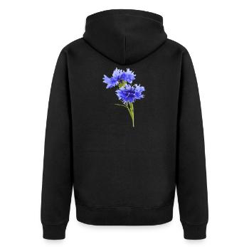 bleuet - Veste à capuche bio Premium Unisexe - noir - Dos - Nico (187cm)