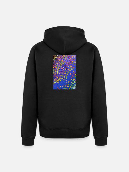 dandelions - Unisex Premium Organic Zip Hoodie - black