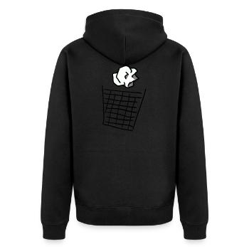 Trash - Unisex Premium Organic Zip Hoodie - black - Back - Nico (187cm)