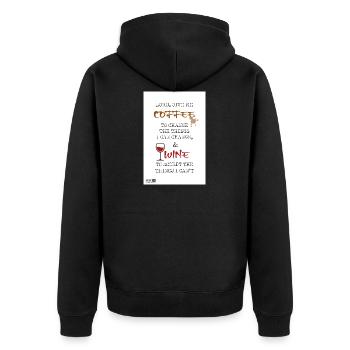 08 Lord Give me Coffee + Wine Poster Margarita Art - Veste à capuche bio Premium Unisexe - noir - Dos - Nico (187cm)