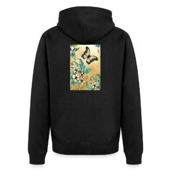 papillon - Veste à capuche bio Premium Unisexe - noir - Dos - Nico (187cm)