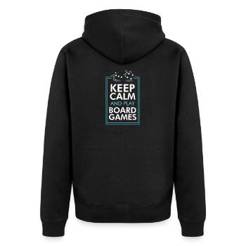 Board Game Gift Role-playing Game Chess Dice - Unisex Premium Organic Zip Hoodie - black - Back - Nico (187cm)