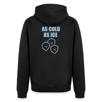 citation aussi froide que glacée - Veste à capuche bio Premium Unisexe - noir - Dos - Nico (187cm)