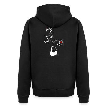 c'est une chemise de thé - Veste à capuche bio Premium Unisexe - noir - Dos - Nico (187cm)