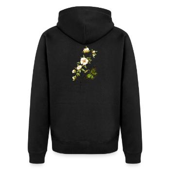 fleurs - Veste à capuche bio Premium Unisexe - noir - Dos - Nico (187cm)