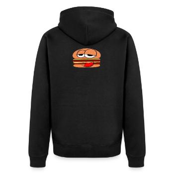 Burger fatigué - Veste à capuche bio Premium Unisexe - noir - Dos - Nico (187cm)
