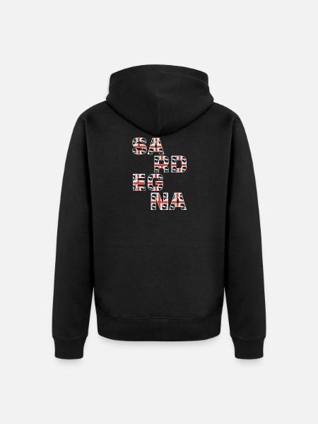 sardegna - Felpa con cappuccio ecologica premium unisex - nero