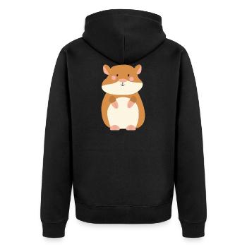 hamster - Veste à capuche bio Premium Unisexe - noir - Dos - Nico (187cm)