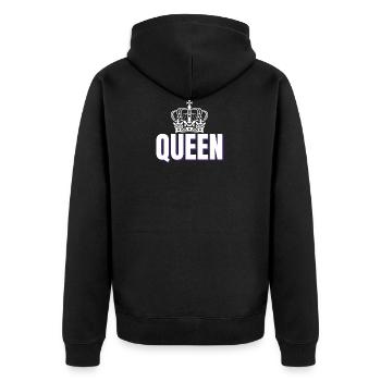 Queen Partnershirt Queen King Krone - Veste à capuche bio Premium Unisexe - noir - Dos - Nico (187cm)