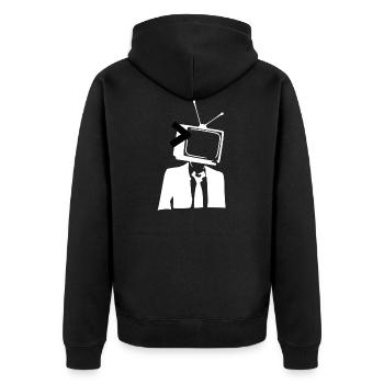 Télévision tv comme tête - Veste à capuche bio Premium Unisexe - noir - Dos - Nico (187cm)