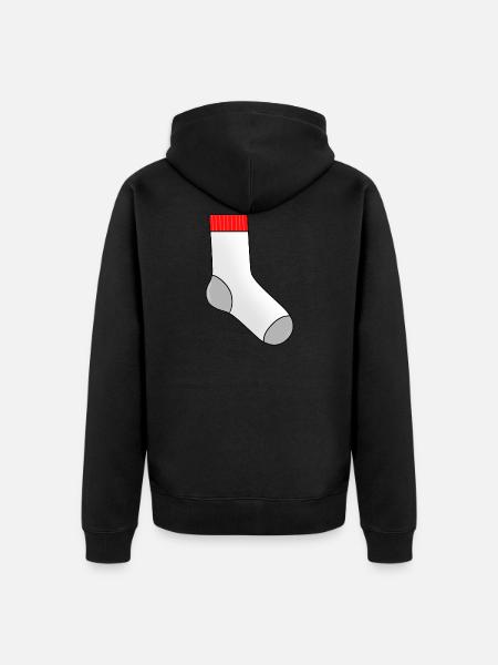 sock - Unisex Premium Organic Zip Hoodie - black