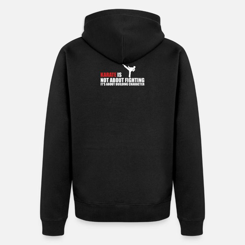 Karaté - Veste à capuche bio Premium Unisexe - noir