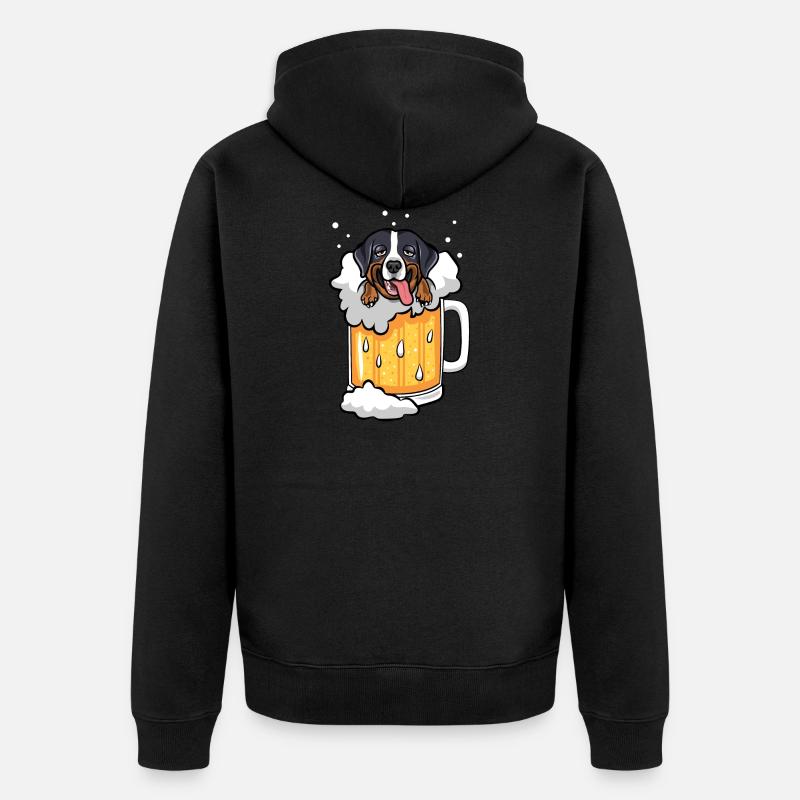 Berner Sennen Bier - Veste à capuche bio Premium Unisexe - noir