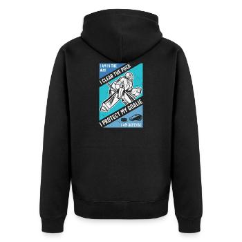 Hockey sur glace? Nous aimons ce genre de sport! - Veste à capuche bio Premium Unisexe - noir - Dos - Nico (187cm)