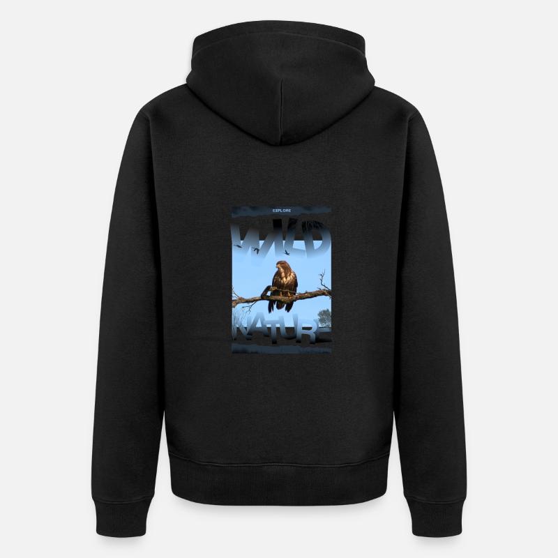 nature sauvage nature nature sauvage - Veste à capuche bio Premium Unisexe - noir
