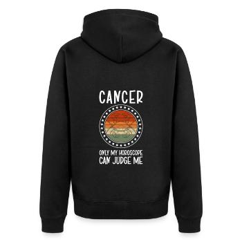 Krebs Geburtstag Juli Monat - Unisex Premium Bio Zip Hoodie - Schwarz - Hinten - Nico (187cm)