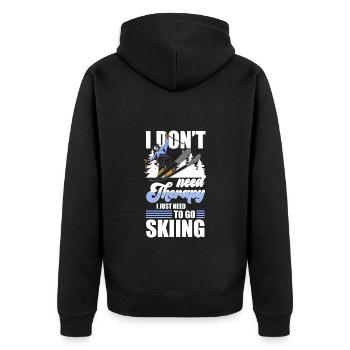 Ski Ski Holiday Moniteur de ski Piste de ski - Veste à capuche bio Premium Unisexe - noir - Dos - Nico (187cm)