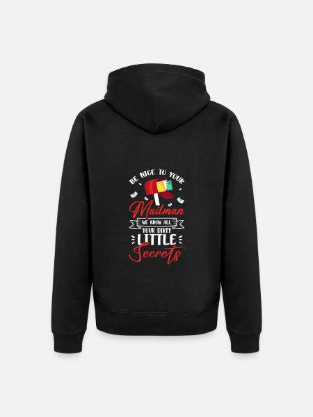 Post Parcel Delivery Mail - Unisex Premium Organic Zip Hoodie - black