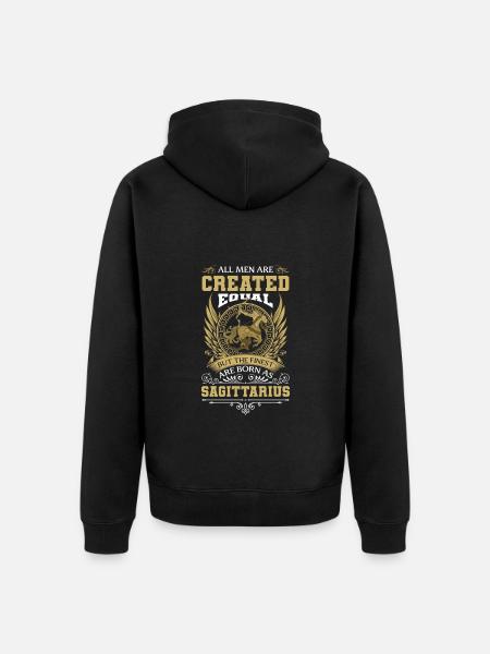 Sagittarius November Constellation - Unisex Premium Organic Zip Hoodie - black