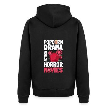 Cinéphile Action Hollywood - Veste à capuche bio Premium Unisexe - noir - Dos - Nico (187cm)