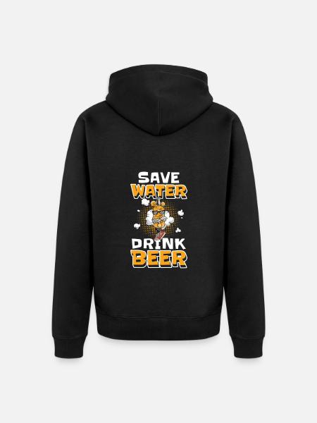Comic Style Style Cartoon - Unisex Premium Organic Zip Hoodie - black