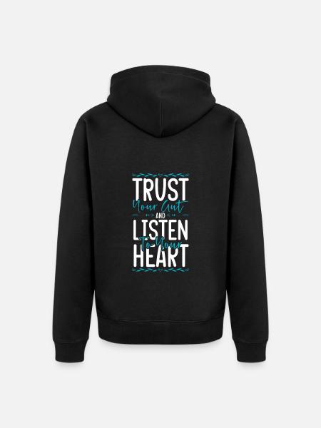Positive Yoga Exercise Self-Love - Unisex Premium Organic Zip Hoodie - black