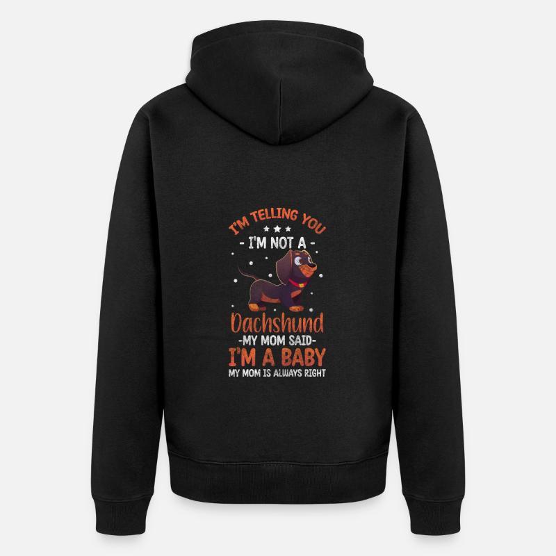 Teckel Chiens Dog Love - Veste à capuche bio Premium Unisexe - noir