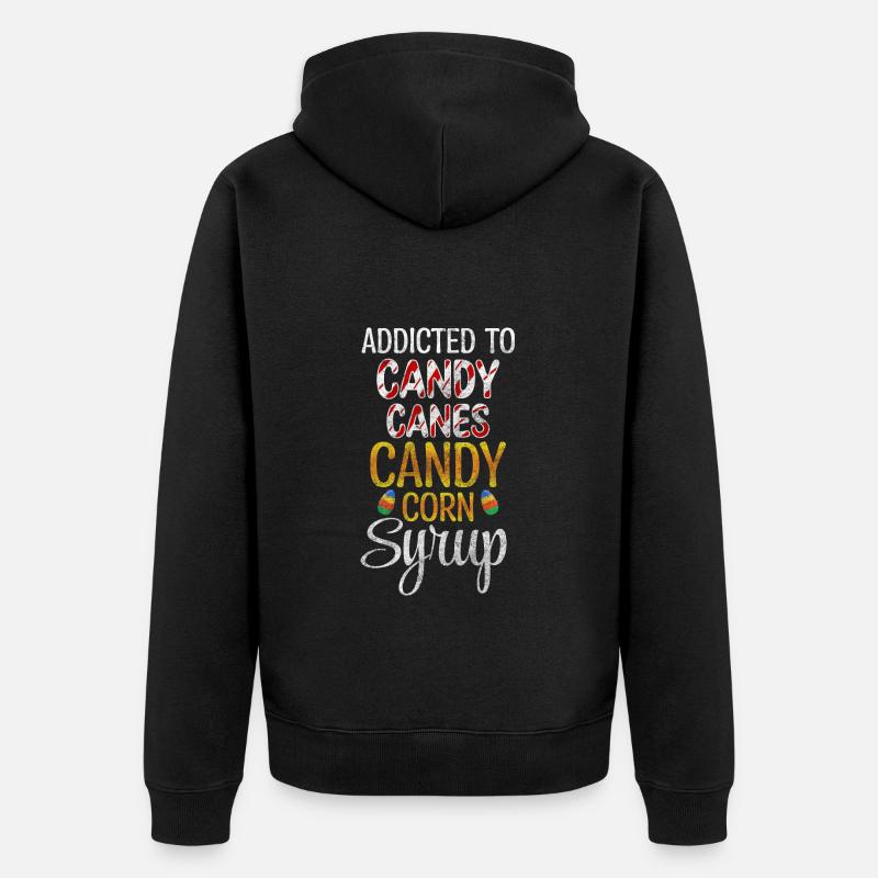 Dessert sucette gourmande - Veste à capuche bio Premium Unisexe - noir