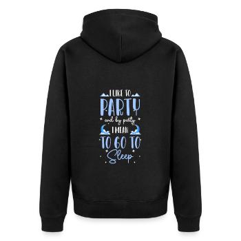 Sommeil, sommeil, grognement du matin, fatigué, - Veste à capuche bio Premium Unisexe - noir - Dos - Nico (187cm)