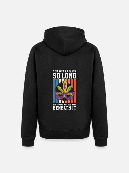 Disguise Celebration Carnival Second Face - Unisex Premium Organic Zip Hoodie - black