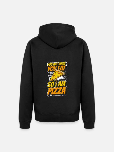 Fast Food Pizzabäcker Restaurant - Unisex Premium Bio Zip Hoodie - Schwarz