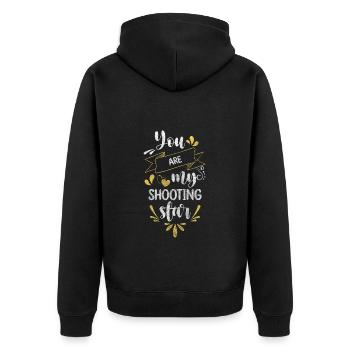 Symbole de rêve de rêve Starry Sky Wish - Veste à capuche bio Premium Unisexe - noir - Dos - Nico (187cm)
