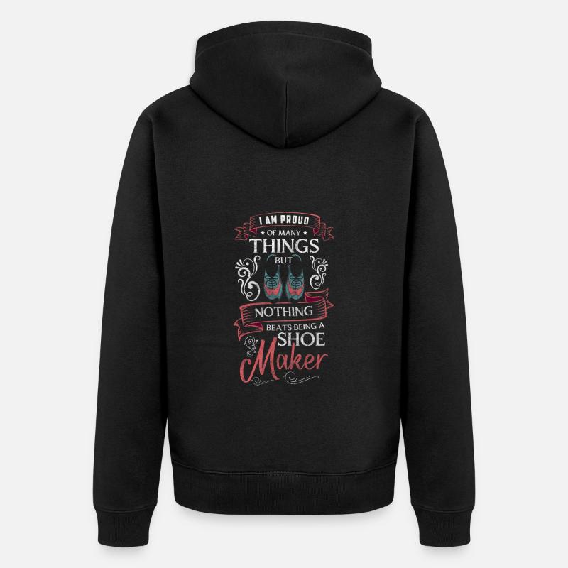 Schuhmacher Schuh Handwerker - Unisex Premium Bio Zip Hoodie - Schwarz