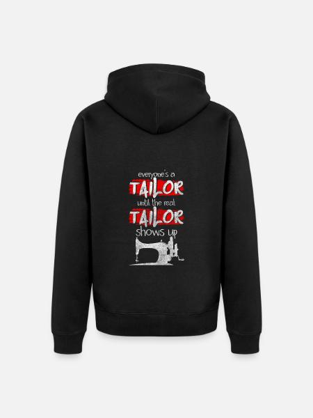Clothing Hobby Handmade Sewing Machine - Unisex Premium Organic Zip Hoodie - black