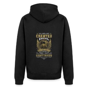 Horoskop Tierkreiszeichen Astrologie - Unisex Premium Bio Zip Hoodie - Schwarz - Hinten - Nico (187cm)