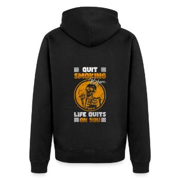 Arrêter de fumer Cigarettes Glow Sticks - Veste à capuche bio Premium Unisexe - noir - Dos - Nico (187cm)